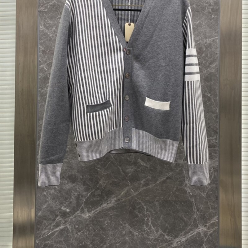 Luxury Brand Men&s Stripe Cardigan High Quality Preppy Style Cardigans International Brand Designer Korean Fashion S